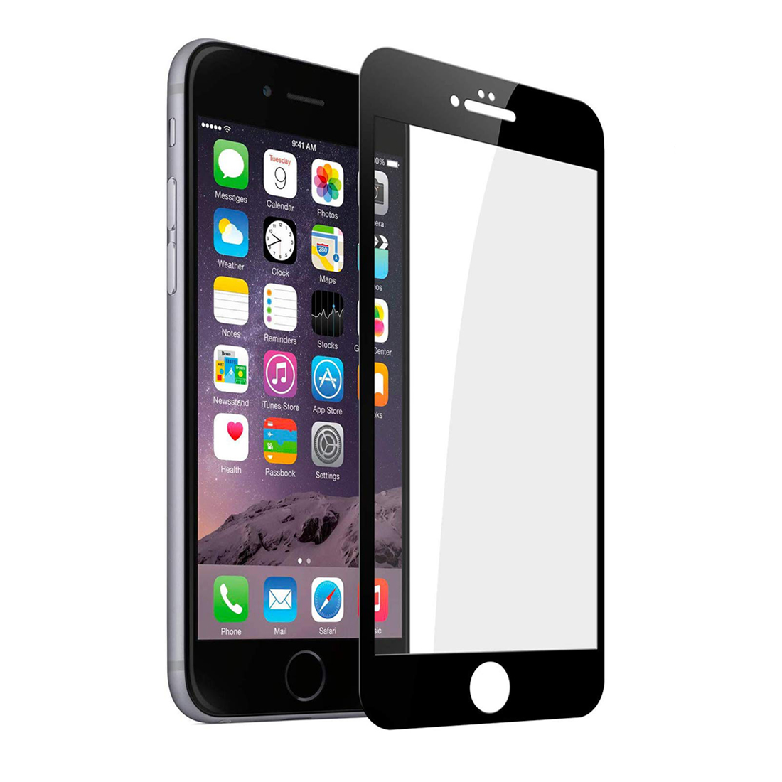Protecteur d'écran en verre trempé incurvé à couverture complète pour iPhone 6 / 6S Protecteur d'écran en verre trempé incurvé à couverture complète pour iPhone 6 / 6S